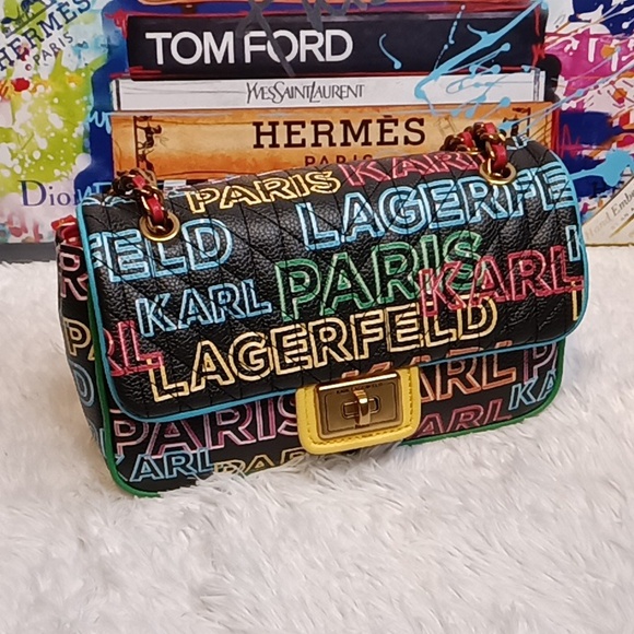 Karl Lagerfeld Neon Graffiti Shoulder Bag โค๏ธ๐๐๐ - Picture 7 of 17